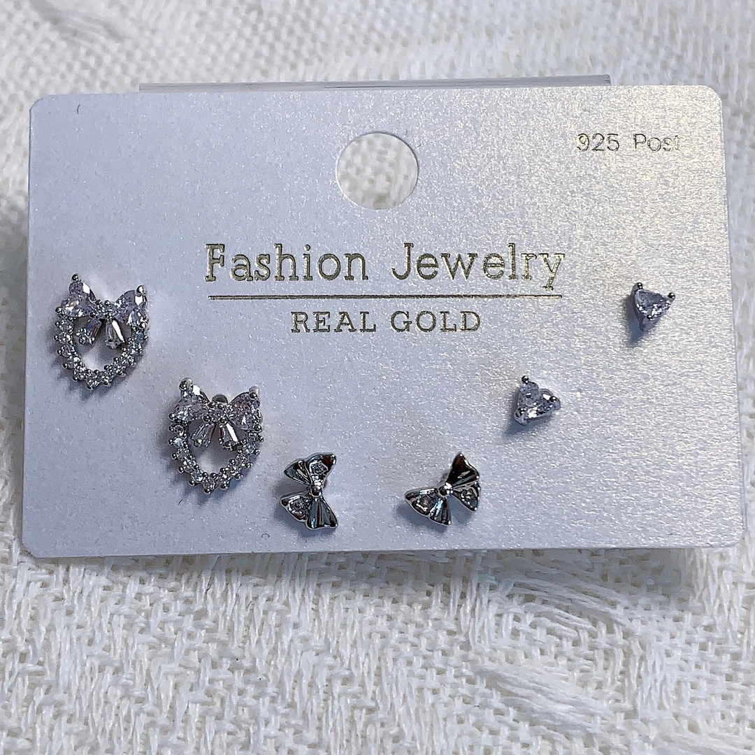 铜合金耳饰 耳饰S925耳针银色小巧款时尚百搭简约精致