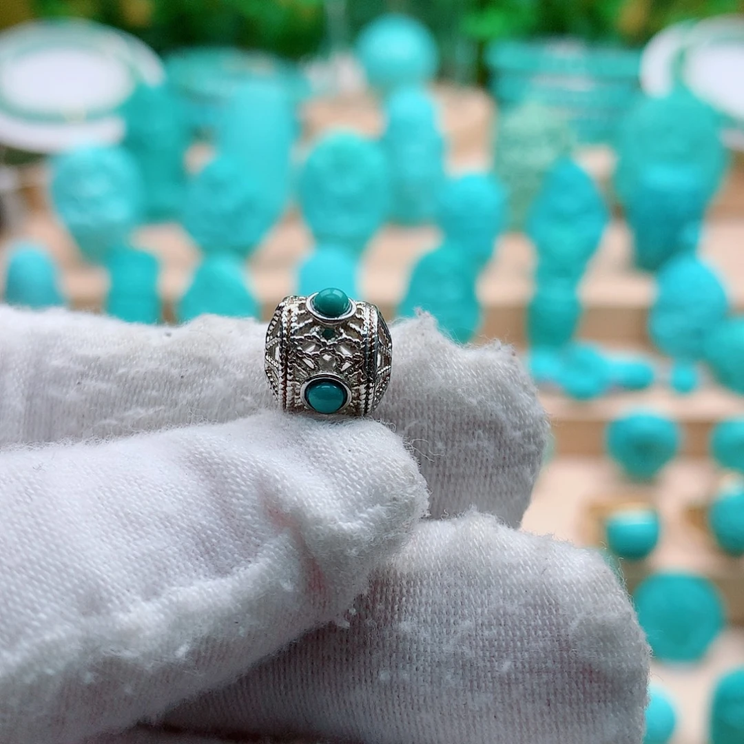 绿松石银S925镶嵌配饰