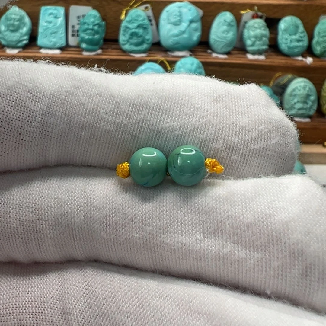 绿松石未镶嵌圆珠6.3mm