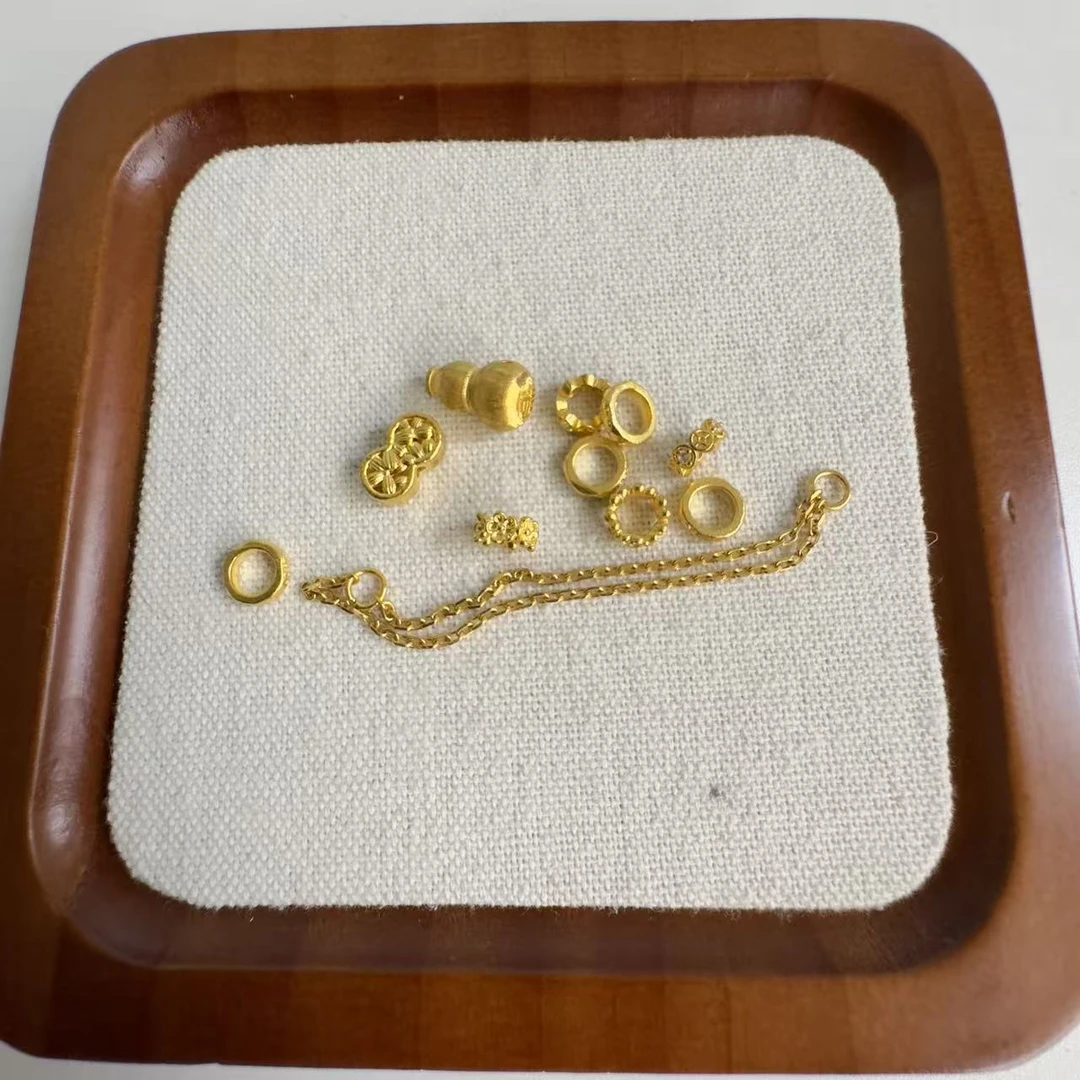 足金999 葫芦三通跑环流苏链
