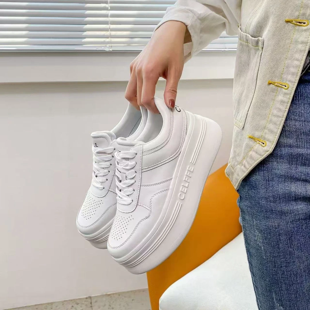 舒适厚底时尚女士小白鞋028-1