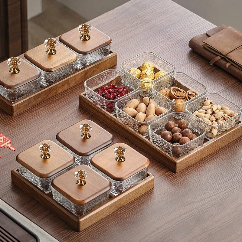 坚果盒客厅家用零食收纳摆放盘高端精致高颜值干果盘茶点心水果盘