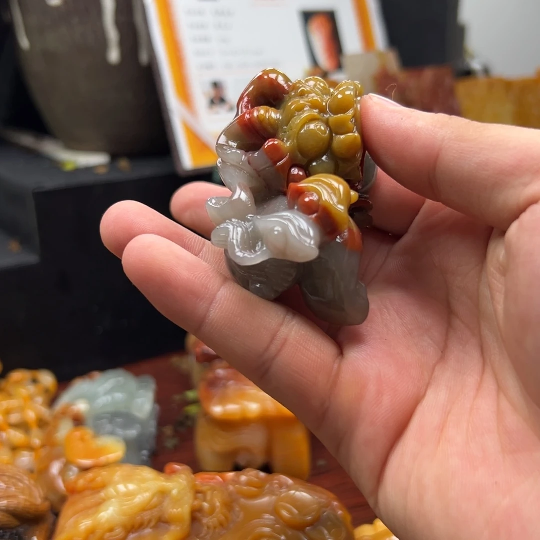 未镶嵌石英质玉（黄龙玉）多样性发货，发其一