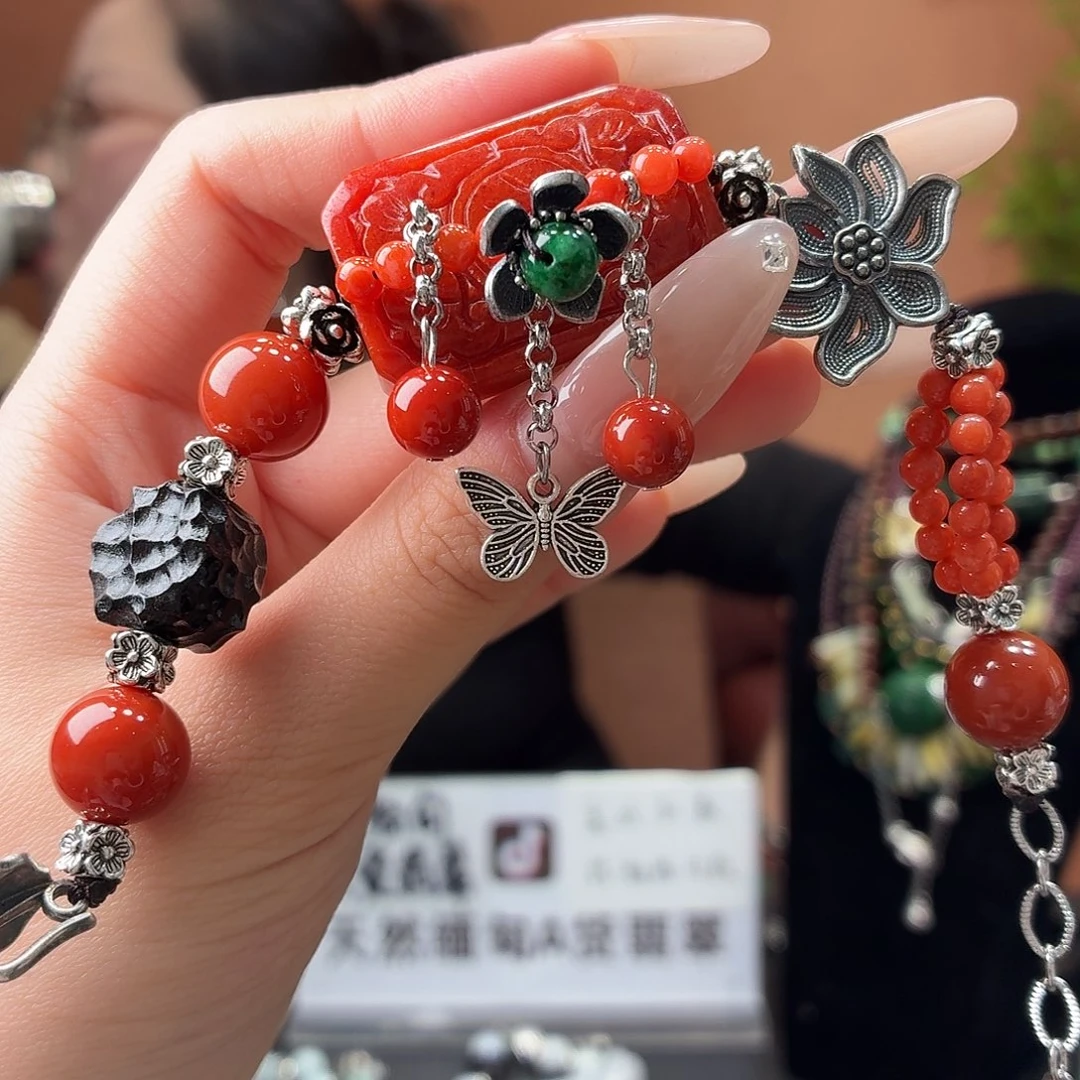 翡翠未镶嵌耳饰手串