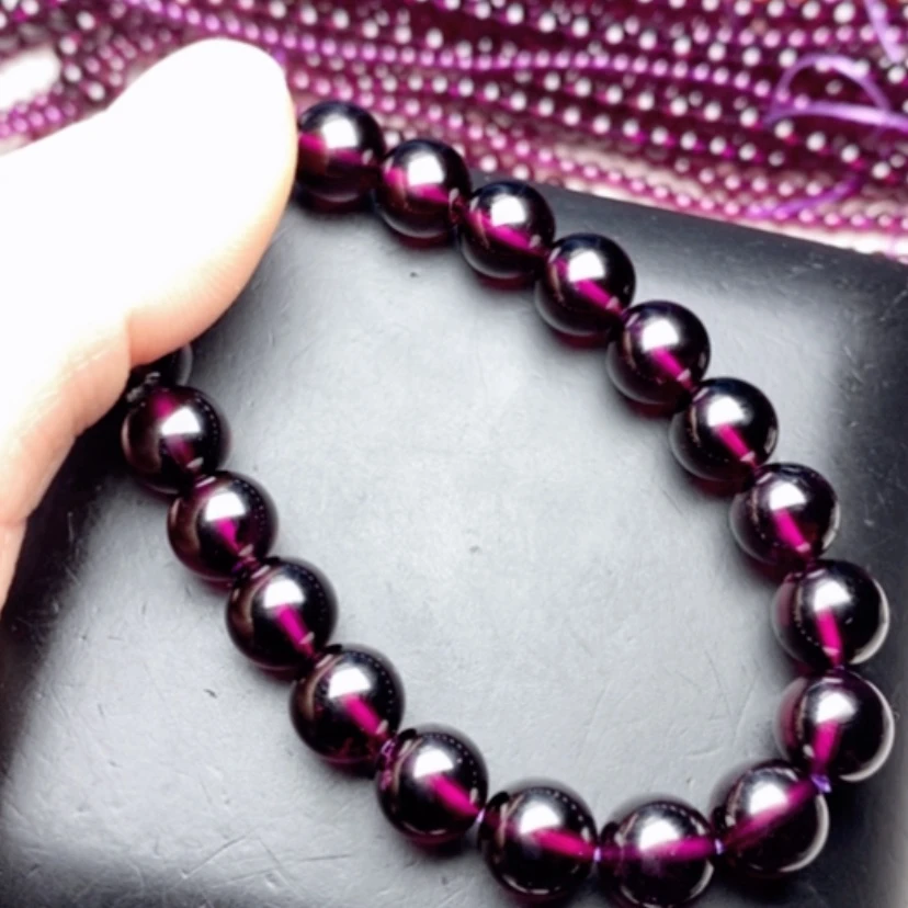 【闪购商品】石榴石手链未镶嵌s**i9冷紫毕业级10a