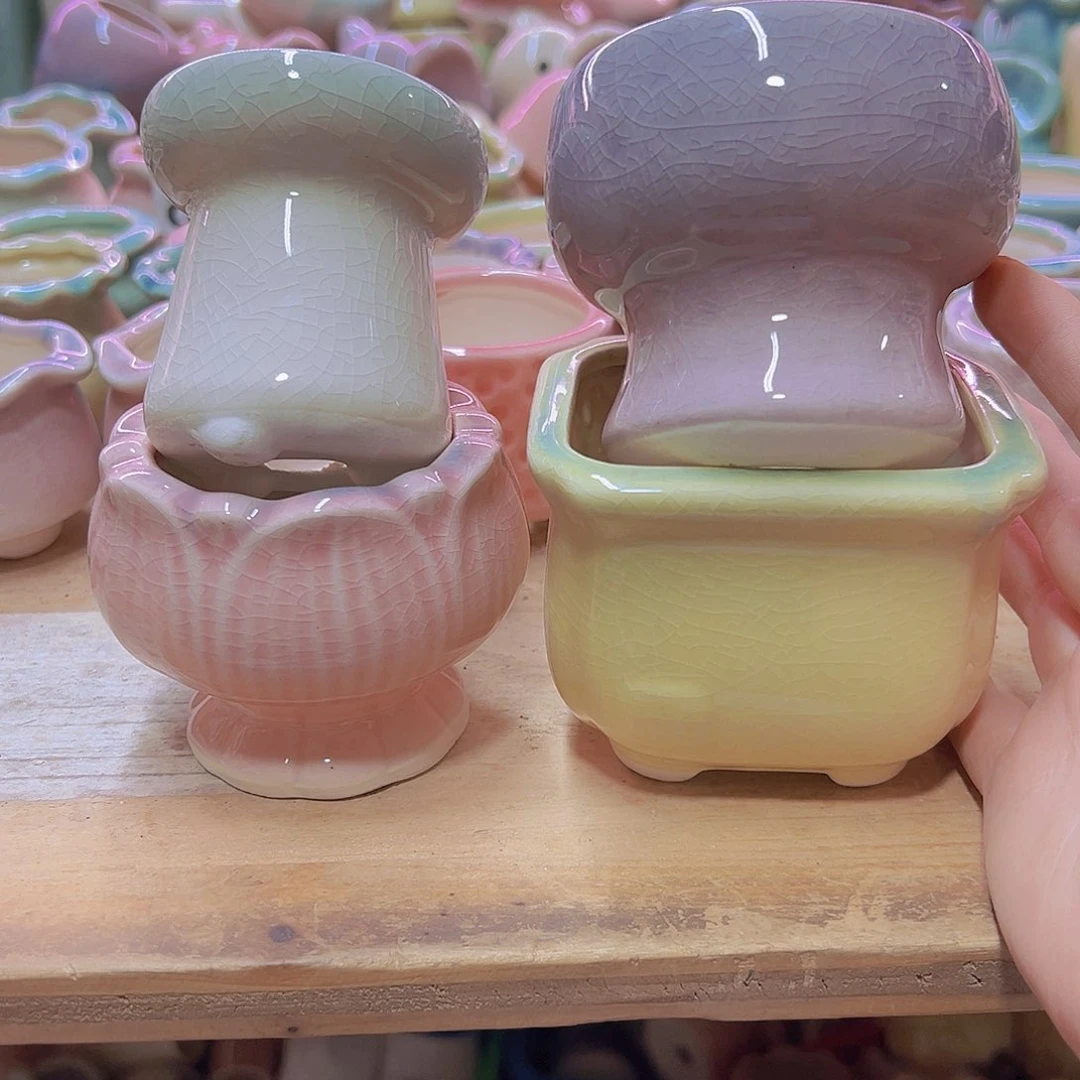 陶瓷花盆当场满12包邮