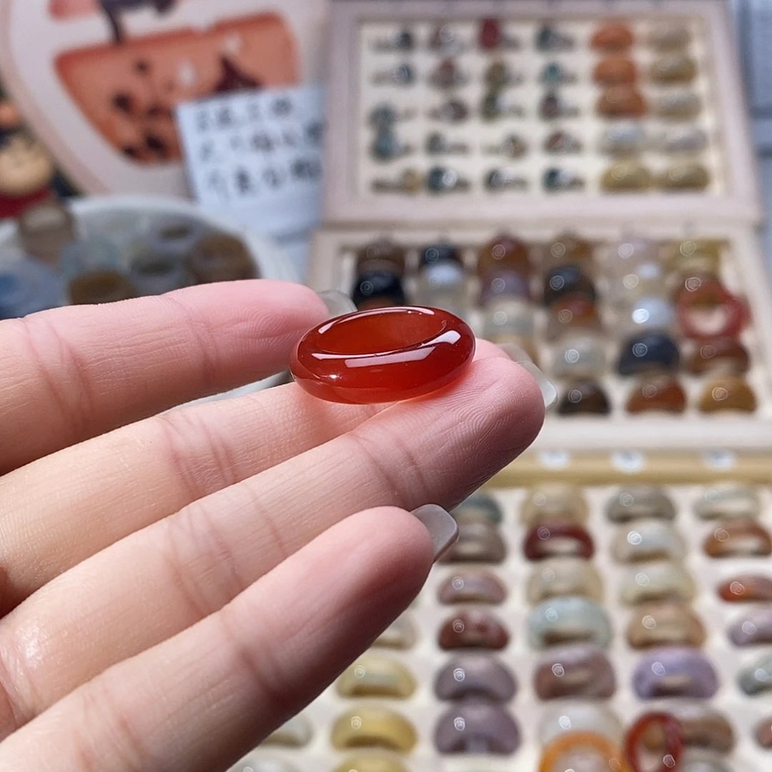 未镶嵌戒指玛瑙/玉髓B 13不退换港9