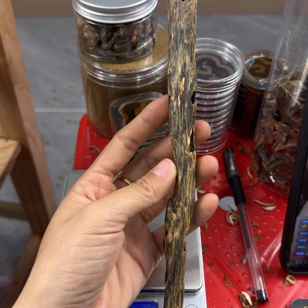 香料绿奇楠虫漏白棋20克