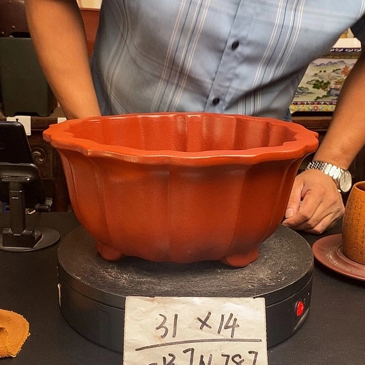 紫砂花盆货号一只JN787