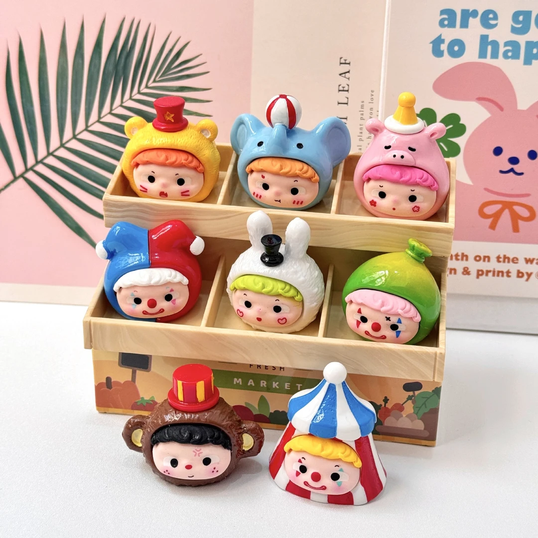 (九宫格)新品马戏团动物崽崽潮玩对对碰