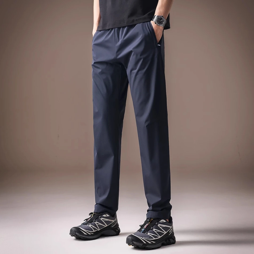 男士夏季冰丝薄款速干裤高端户外耐磨软壳徒步登山工装休闲裤子男