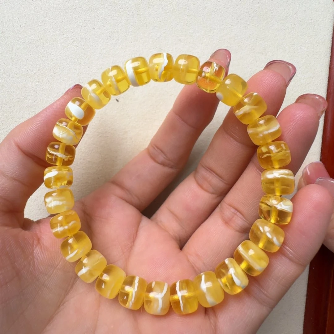 未镶嵌蜜蜡手链俄料8.5mm