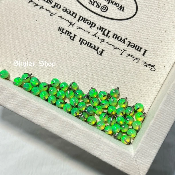 钛合金耳饰 F136钛合金星云澳宝舌钉内螺旋m1.2牙口杆粗1.6可喝酒