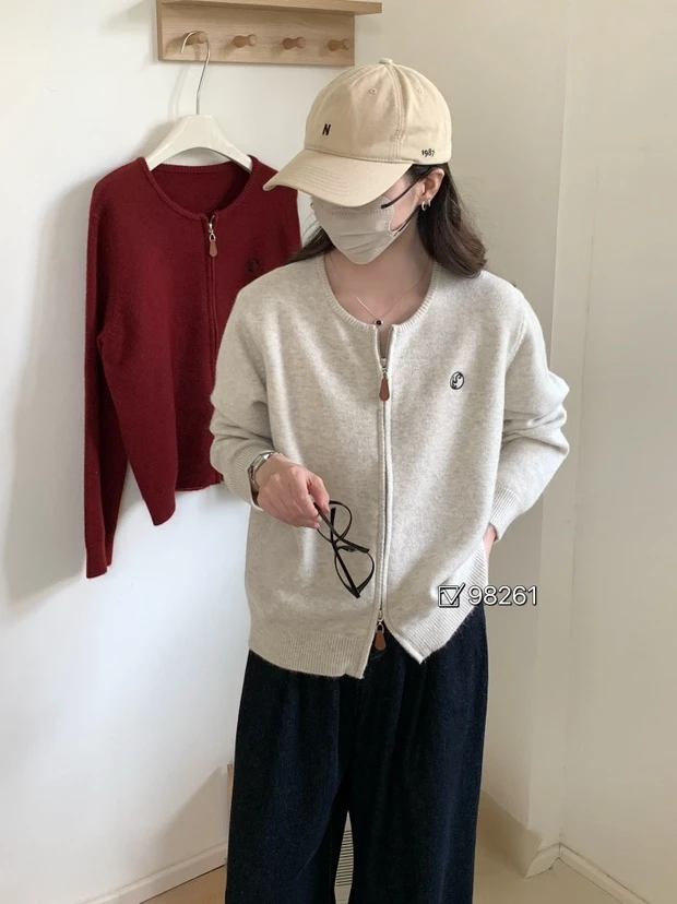 98261高品质双拉链款针织衫