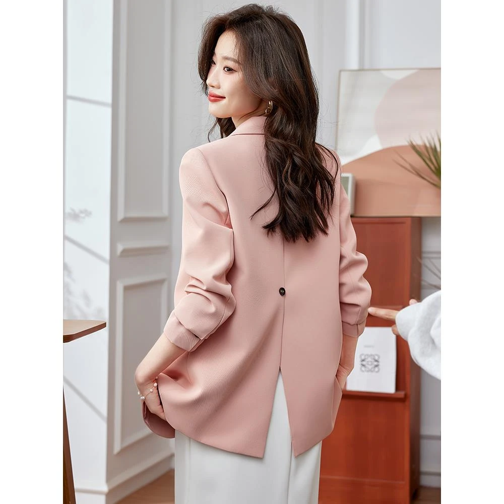 2026春秋季女式粉色小西装夹克新款高端休闲热款今年流行的小西装