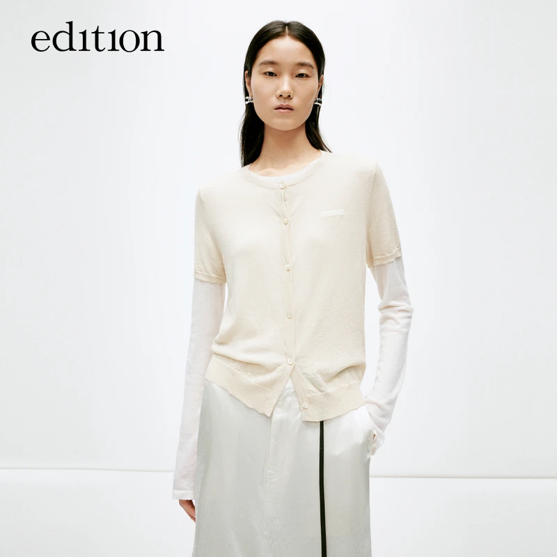 【赵老板专属】edition针织两件套绵羊毛拼色叠穿上衣#EBD2CART01