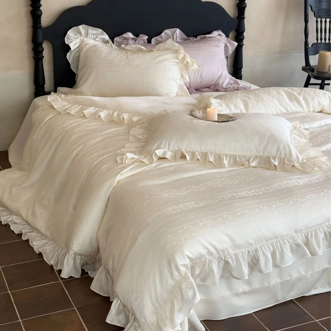 【左岸藤蔓】法式浪漫提花夏季四件套