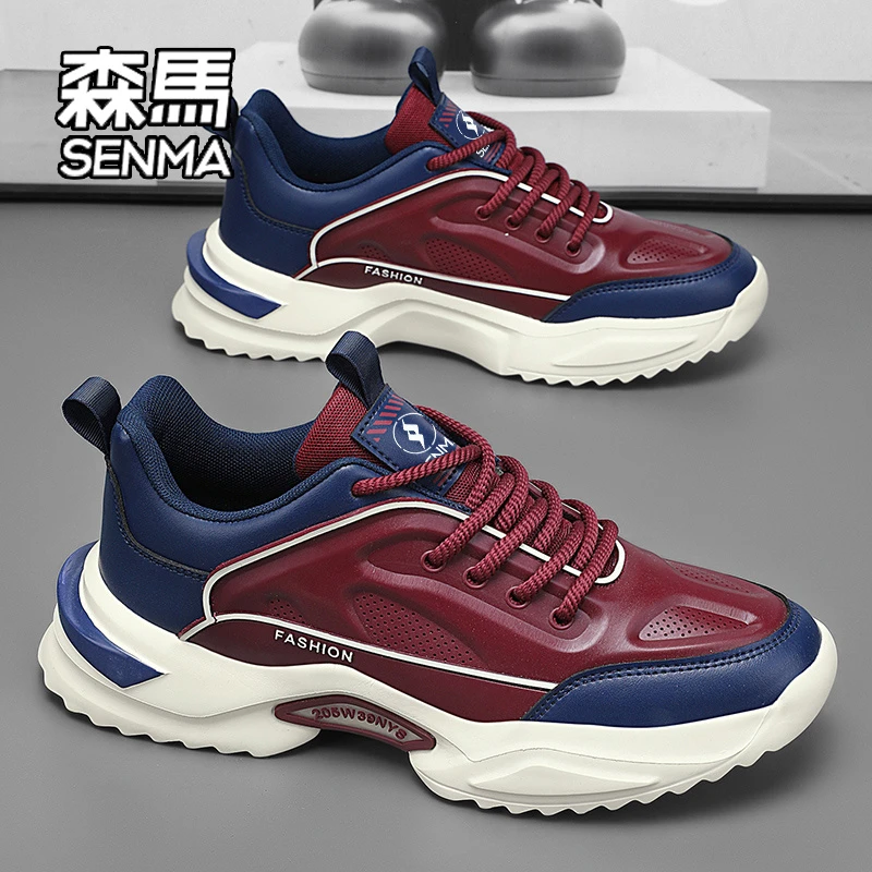 SENMA/森马男鞋冬季百搭透气运动休闲潮牌跑步厚底增高爆款老爹鞋
