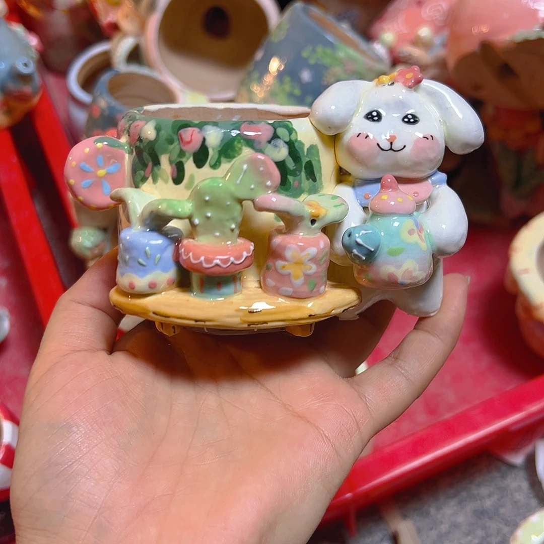 清仓老梧家的手工多肉花盆