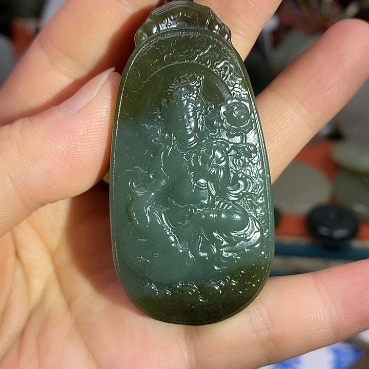 未镶嵌和田玉挂件观音