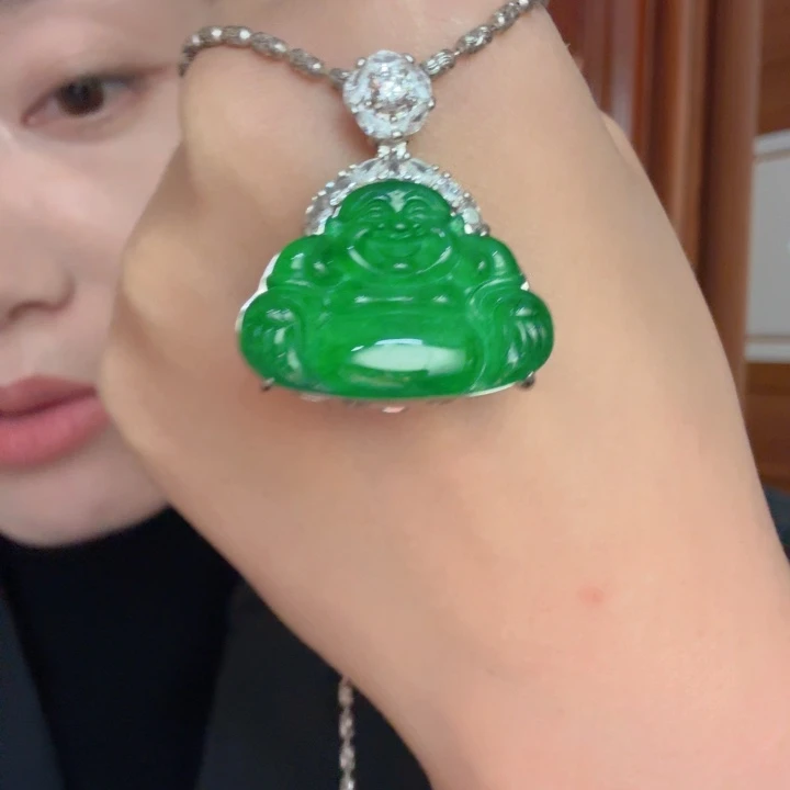 翡翠银S925镶嵌吊坠(不含链)吊坠