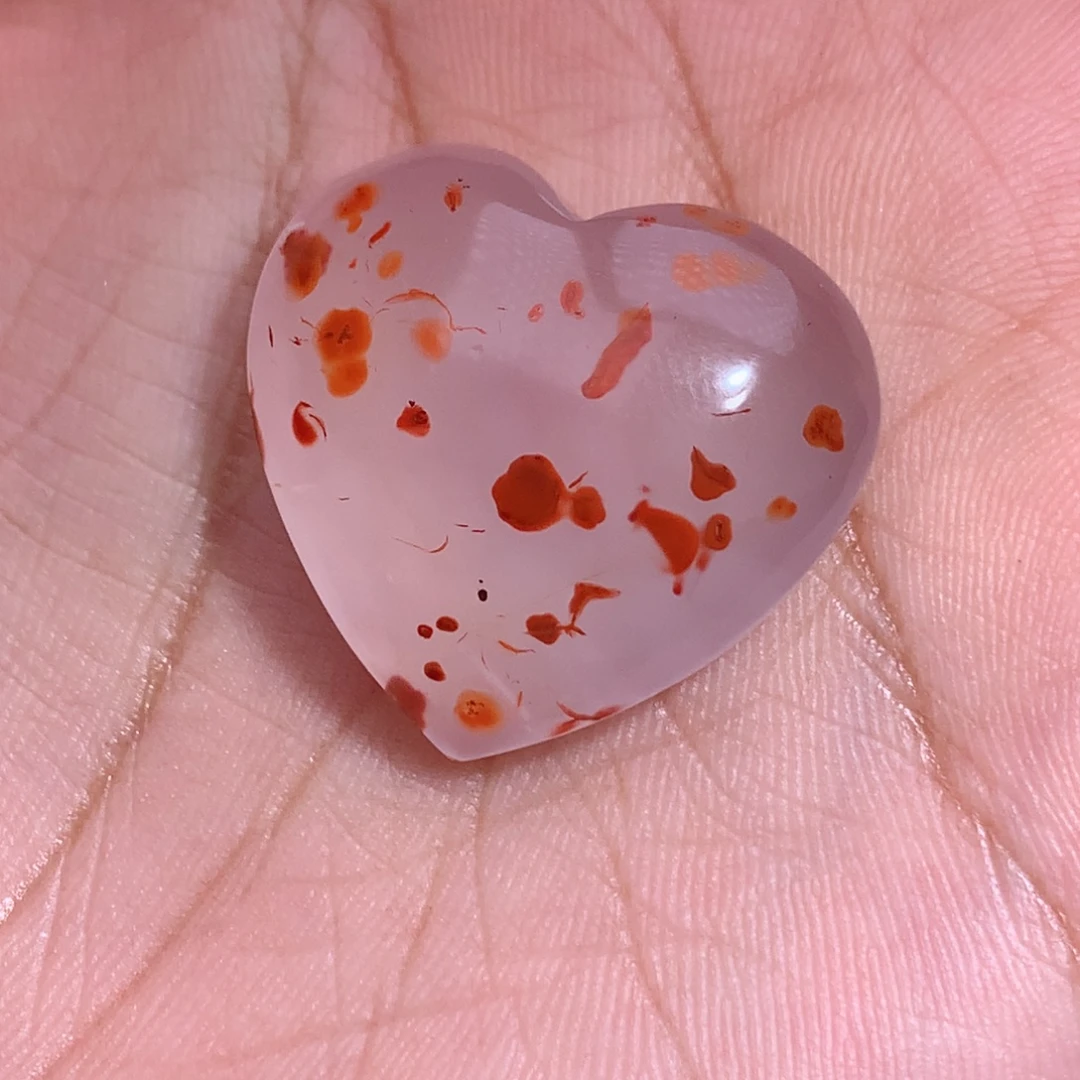 南红玛瑙未镶嵌南红爱心