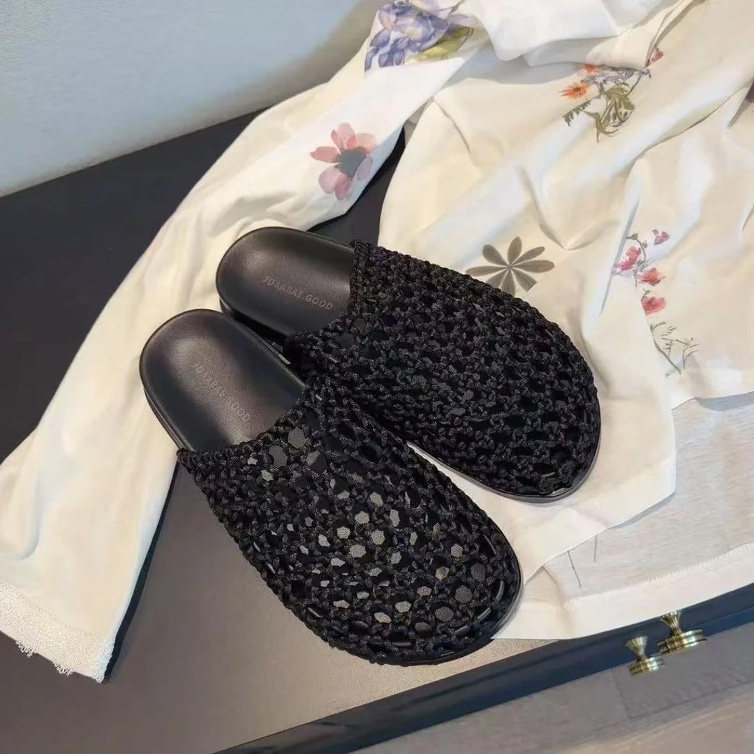 蕾丝运动百搭夏季软底厚底平底网面