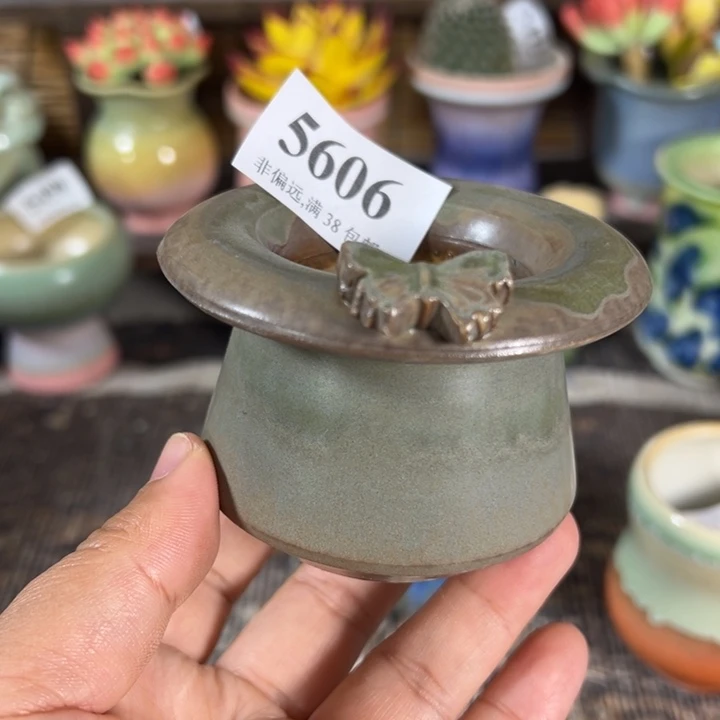 口4.5 手工花盆满30包邮