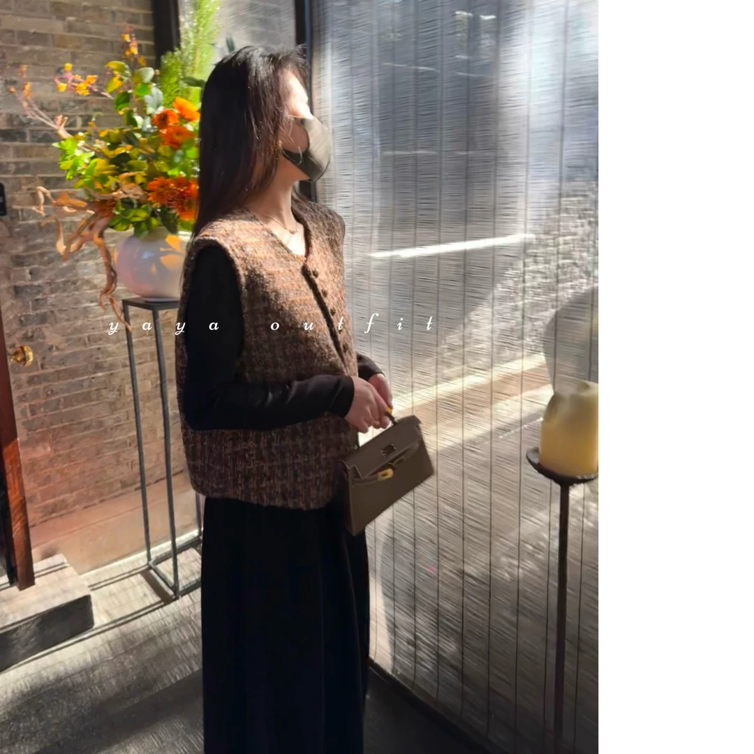 【ZENG缯】COCO STYLE FOR WOOL羊毛花呢系列女士香风编织马甲65