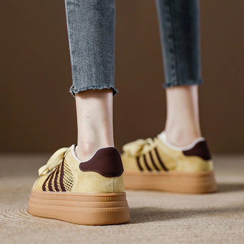 夏季必备时尚百搭低帮网纱德训鞋韩版网面系带复古