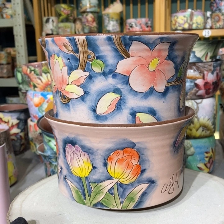 红陶景德镇艺术手绘作品