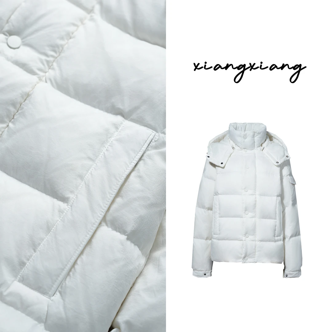 2024姣姣黑白双重奏冰川小"H"版型百搭不出错气质潮流羽绒服SY009