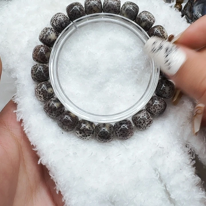 星月菩提手串313尽头黑灰星月菩提11桶单圈