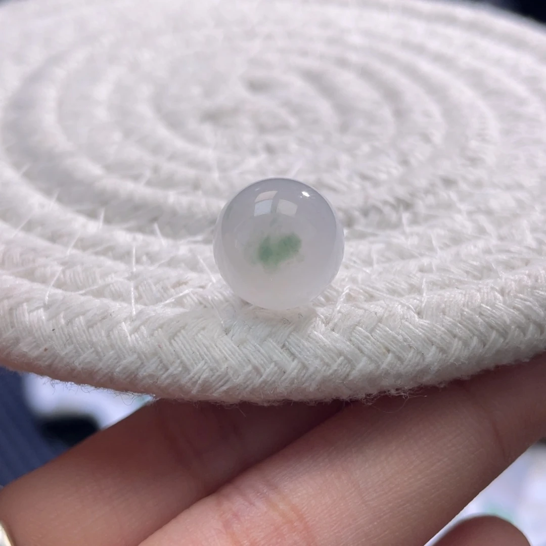 散珠翡翠特色冰飘花圆珠卡12.6mm