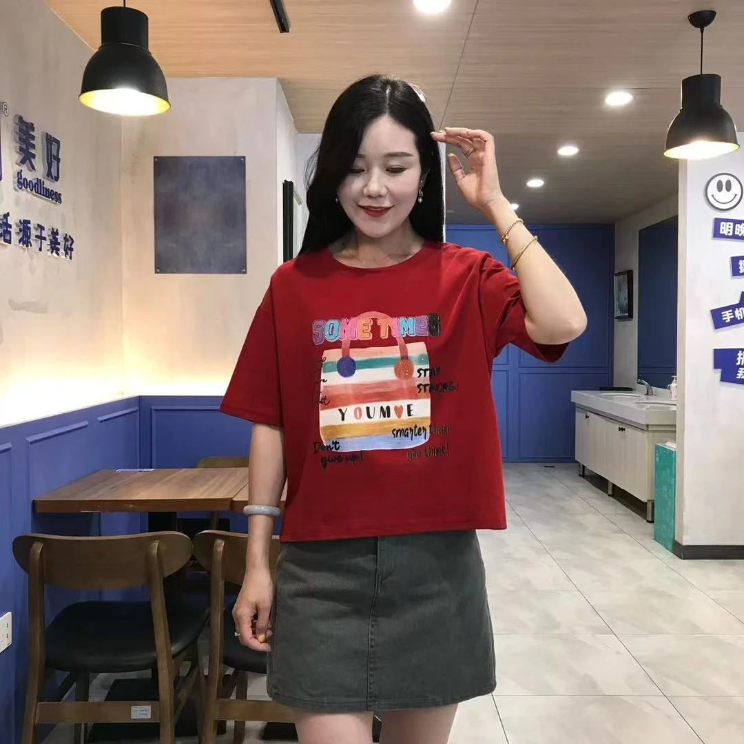 欧货重工英文字母短袖t恤女2025夏季新款时尚设计感休闲气质上衣