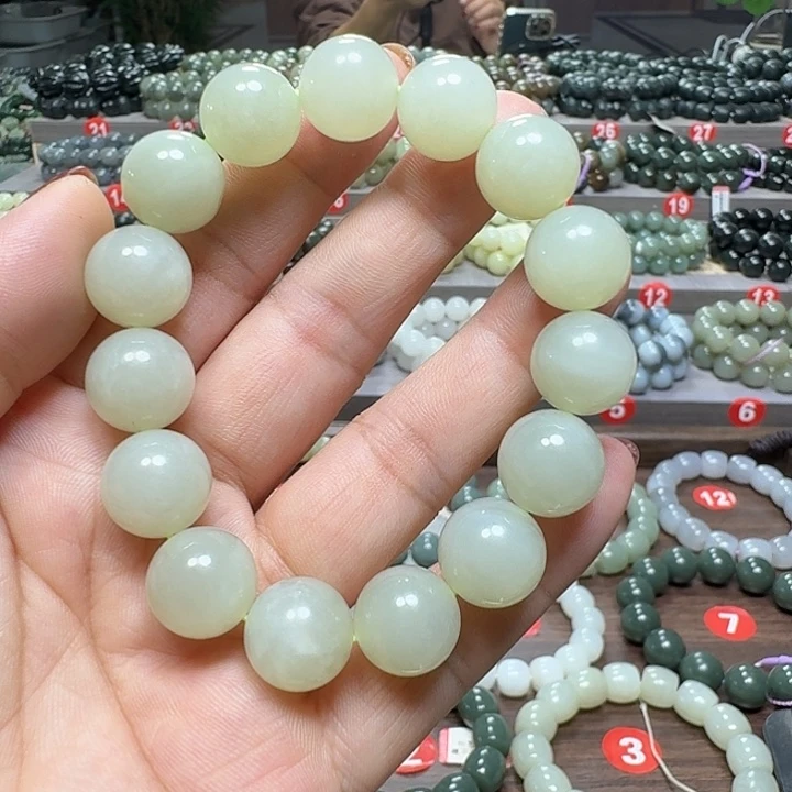 未镶嵌手链和田玉青海料卡14