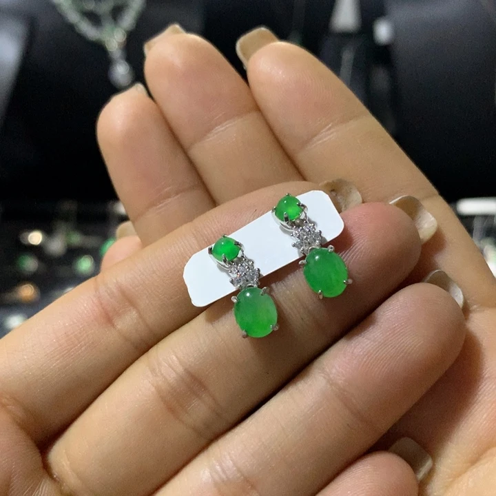 翡翠银S925镶嵌戒指