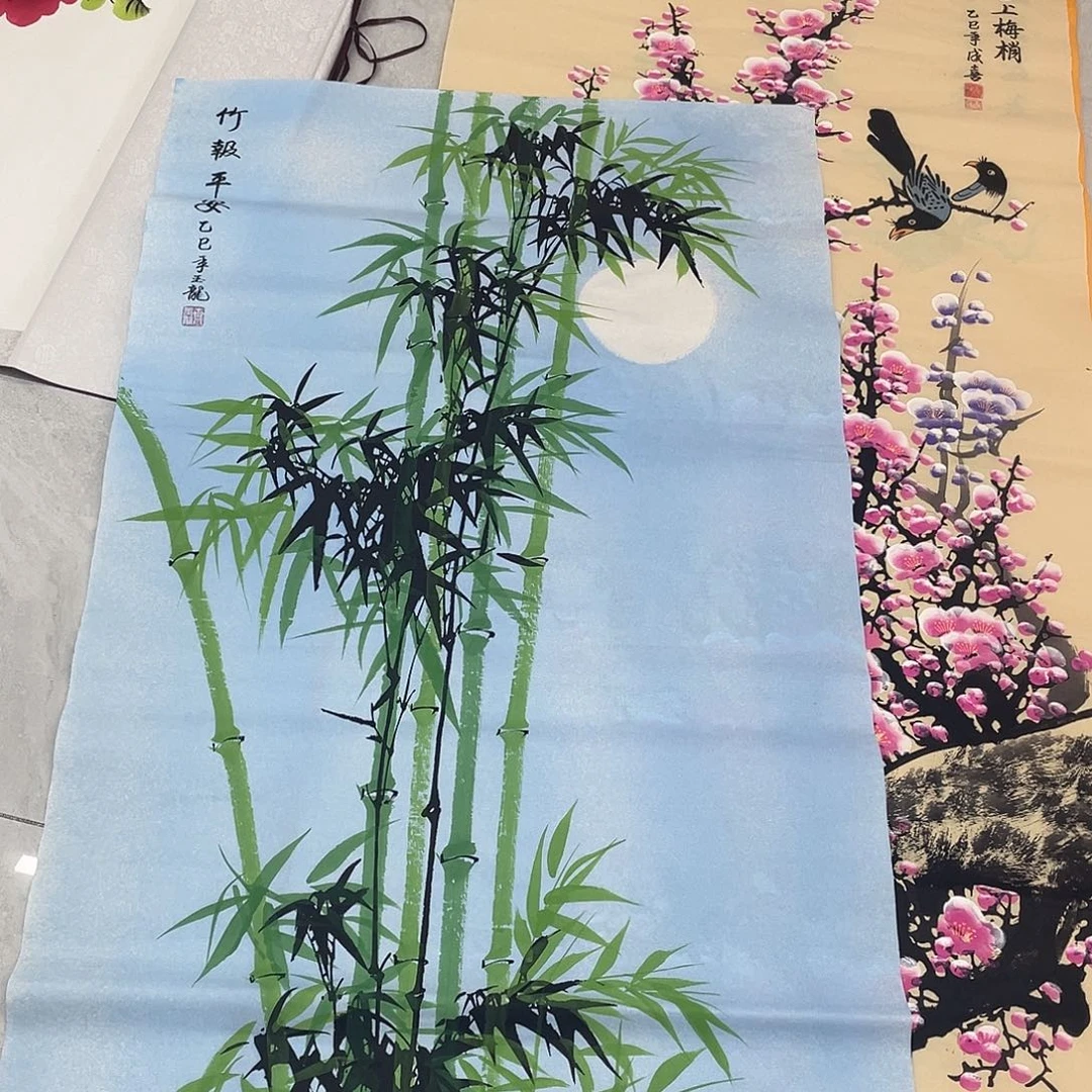 国画国画作品原稿四尺竖竹子