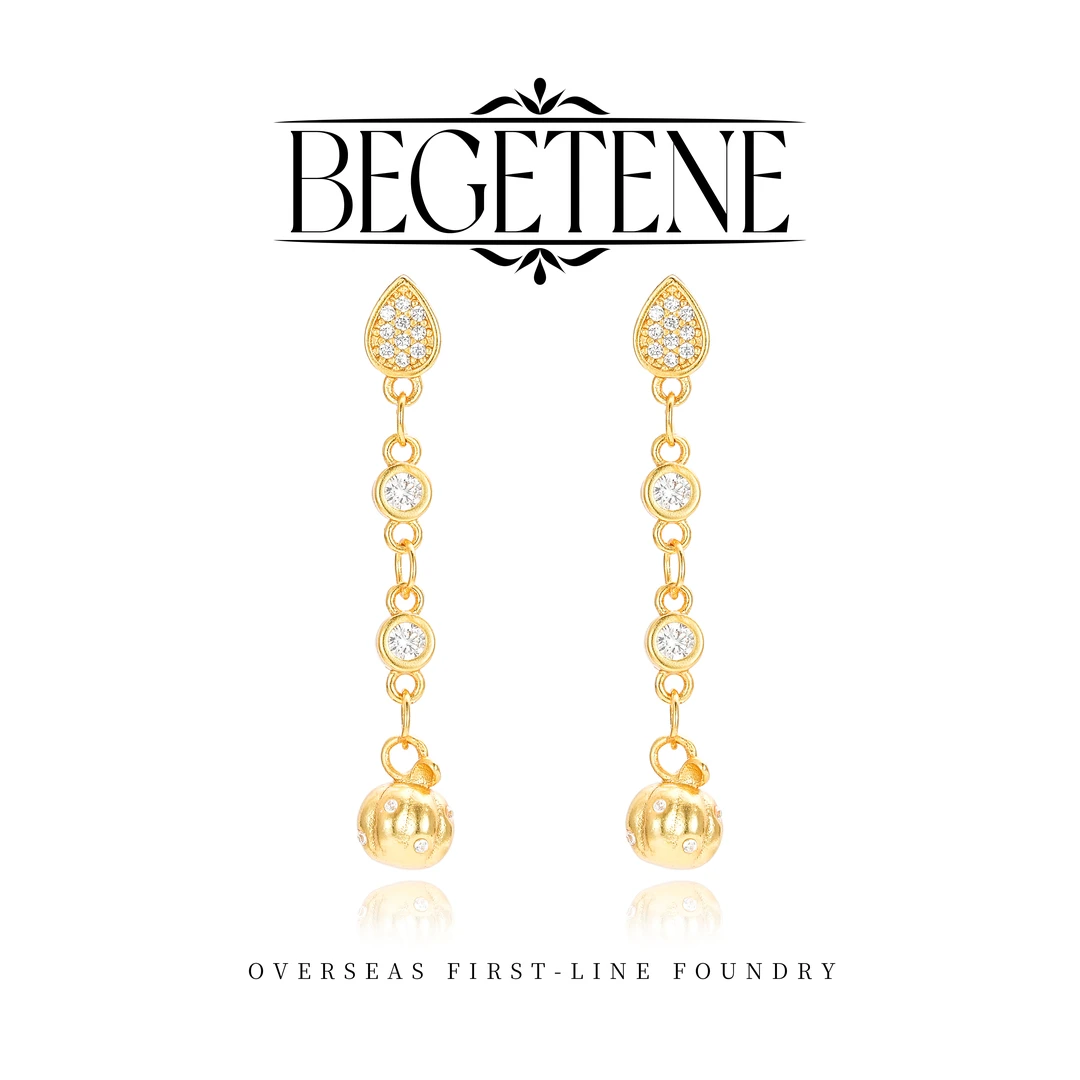 BEGETENE★镀K金 好事发生流苏耳环 G0693