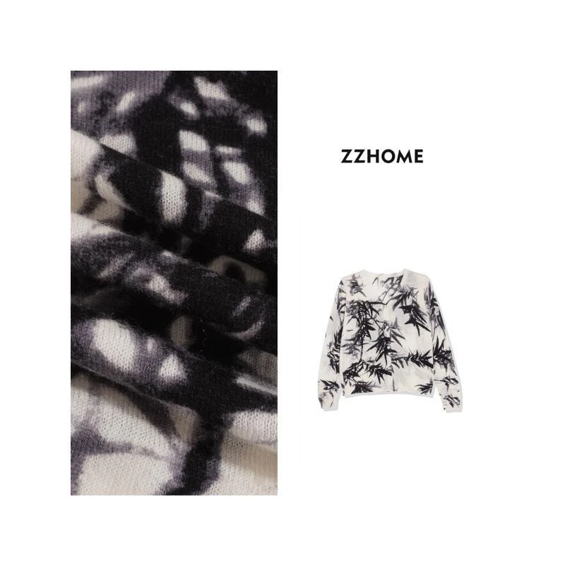 ZOZO HOME ｜织物之美黑白肌理墨染竹子精织上衣q171623p
