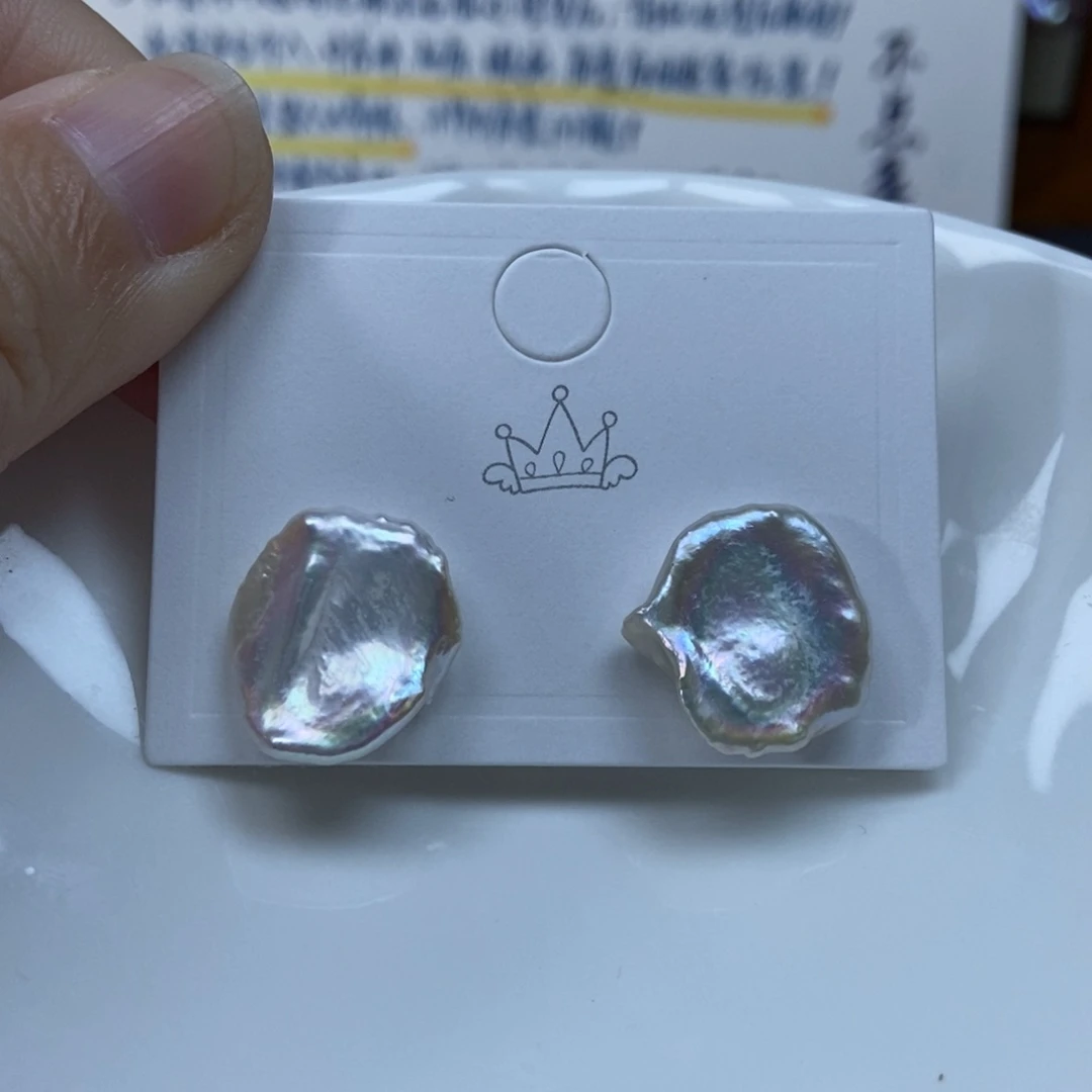 淡水珍珠耳钉银S925镶嵌福利232