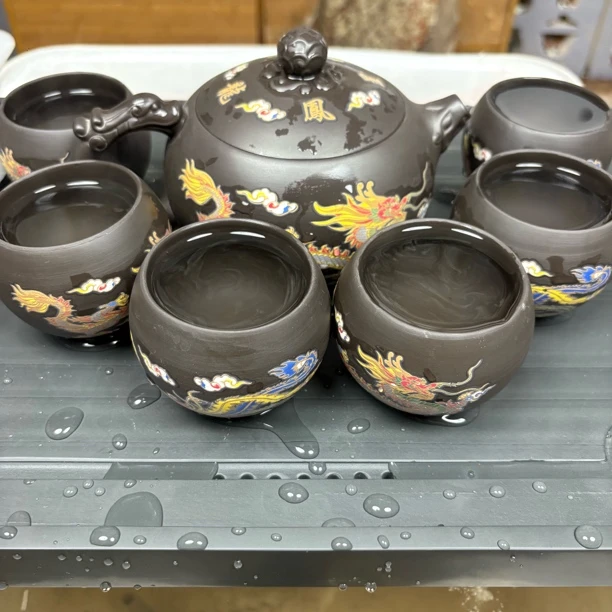 大容量500毫升紫砂壶一壶六杯茶具七件套