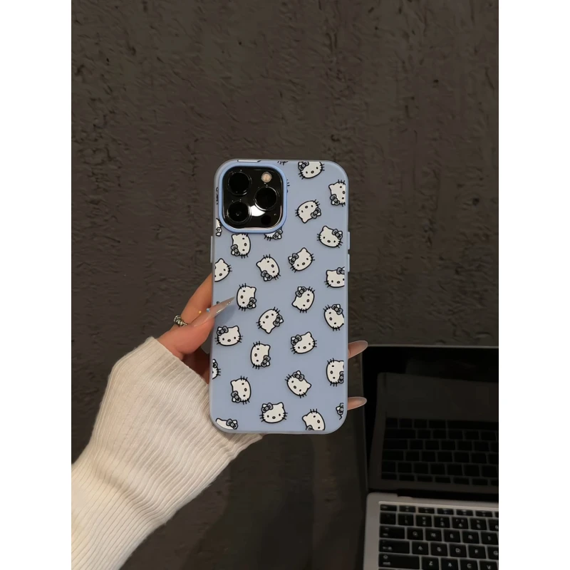 蝴蝶结kitty适用苹果16pro创意iPhone15果冻手机壳可爱防摔华为60