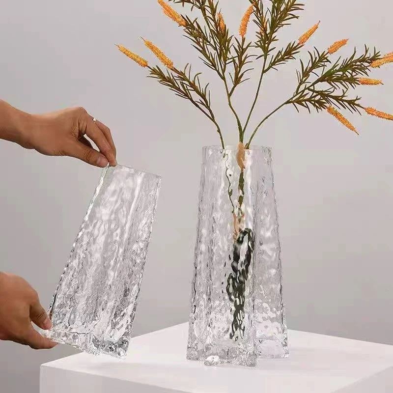 海星透明小原色料加厚水晶玻璃工艺玫瑰百合插花