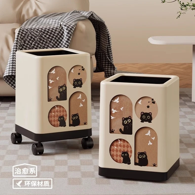 垃圾桶家用2025新款厨房家用高颜值客厅大容量卧室卫生间轻奢