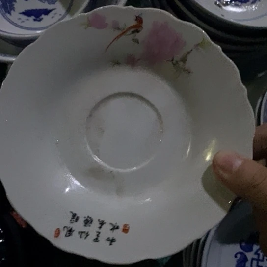 水点桃花6寸碟景德镇