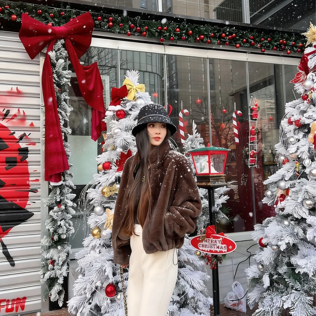 简&搭【千屿Sheila】“夜明珠”毛绒外套254-WT/1218-25116