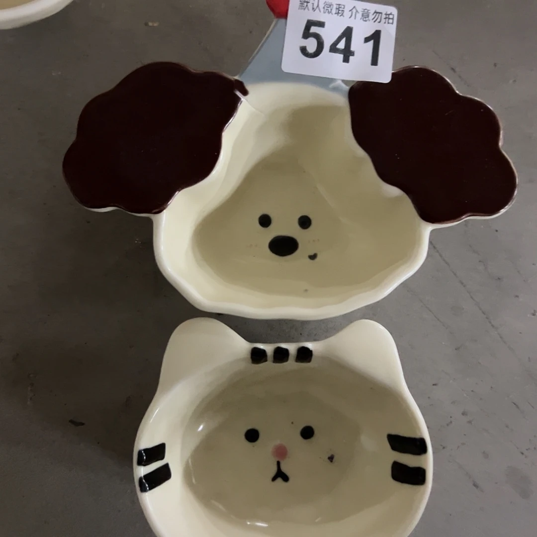 瓷微瑕小狗➕小猫料碟一组541