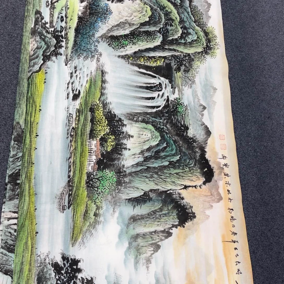 国画山水作品纯手工