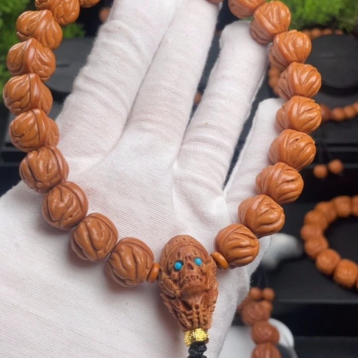 愿***钩木质类精品桃核手持